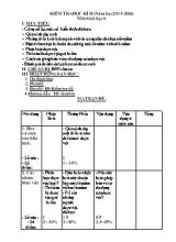 Kiểm tra học kì II (năm học 2015 - 2016) môn Sinh học 6